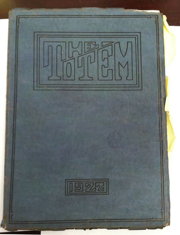 1927 HHS Yearbook Cover The Totem soft cover